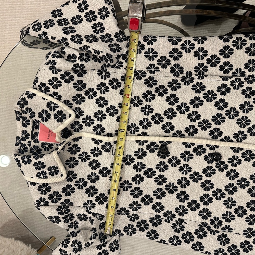 Kate Spade Black Floral on Cream Coat - Picture 7 of 8